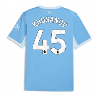 Manchester City Abdukodir Khusanov #45 Maglia Gara Casa Repliche 2026-27 Maniche Corte